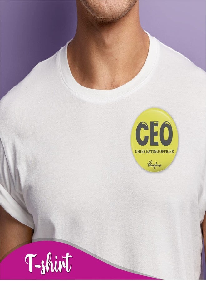 Bhai Please CEO Pin Badges | 44mm Round Shaped Pin- Badge | Pin-Back Button Badge | Gift for Birthday, Events (Pack of 10) - Image 4